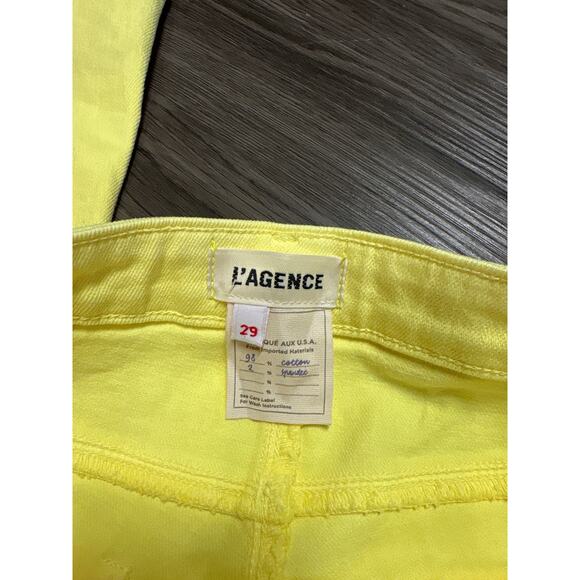 L’agence NWT Bell High Rise Flare Jeans Tonic Yellow - Picture 4 of 5